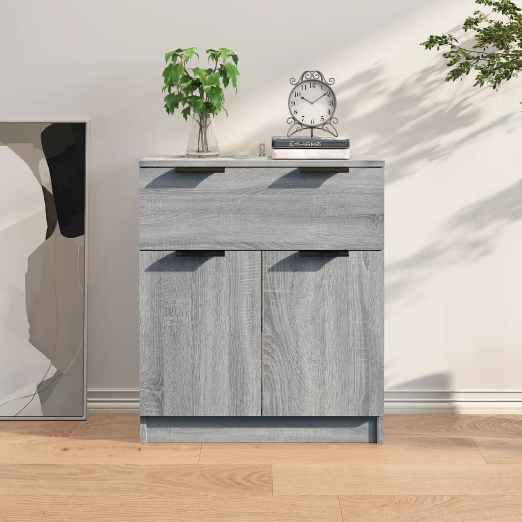 skænk 60x30x70 cm konstrueret træ grå sonoma-eg