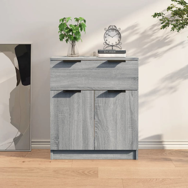 skænk 60x30x70 cm konstrueret træ grå sonoma-eg
