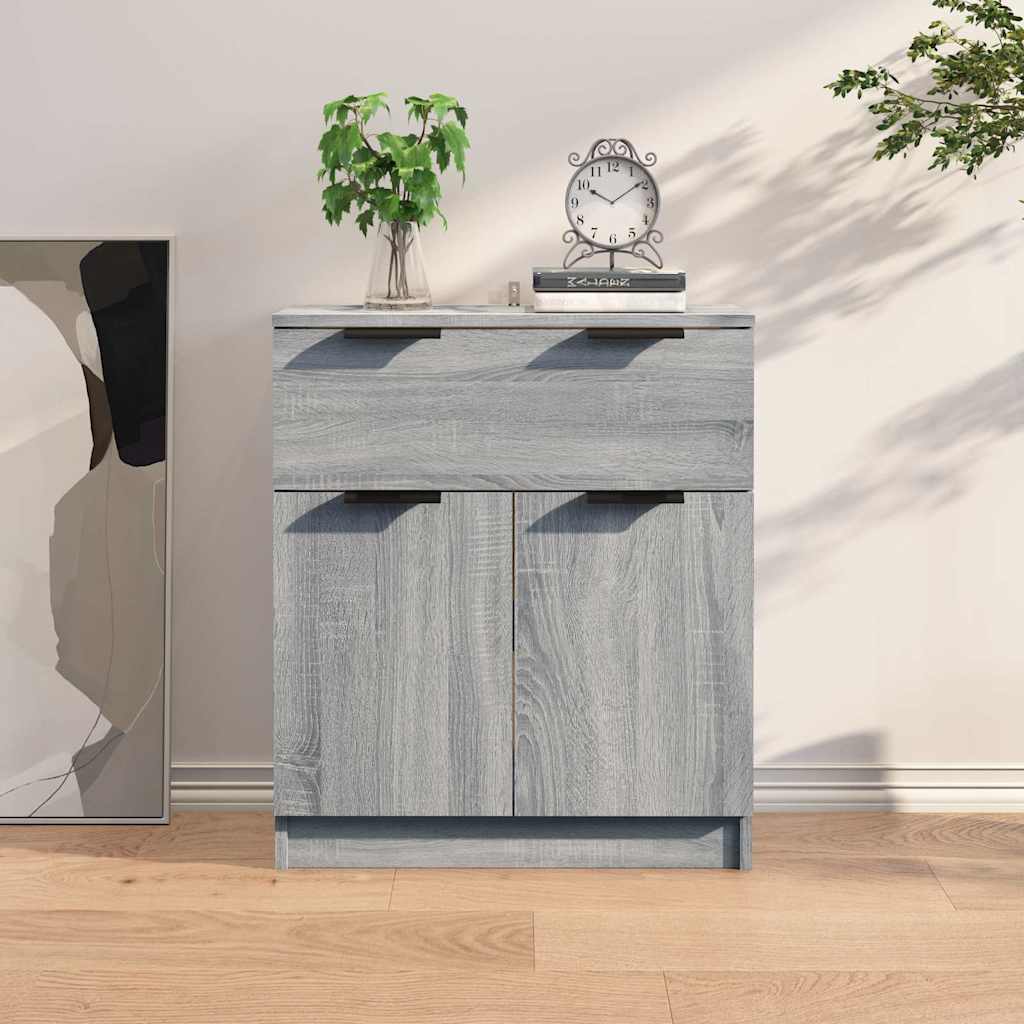 skænk 60x30x70 cm konstrueret træ grå sonoma-eg