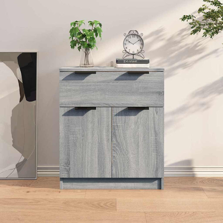 skænk 60x30x70 cm konstrueret træ grå sonoma-eg