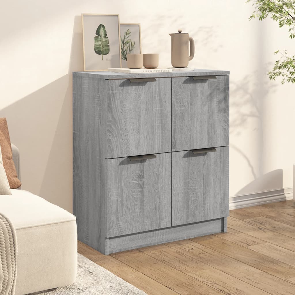 skænk 60x30x70 cm konstrueret træ grå sonoma-eg