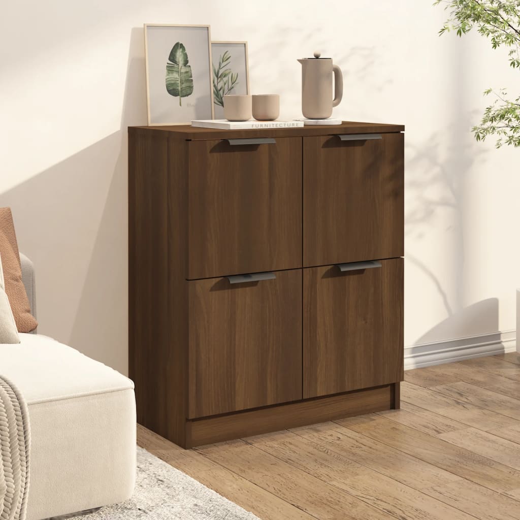 skænk 60x30x70 cm konstrueret træ brun egetræsfarve