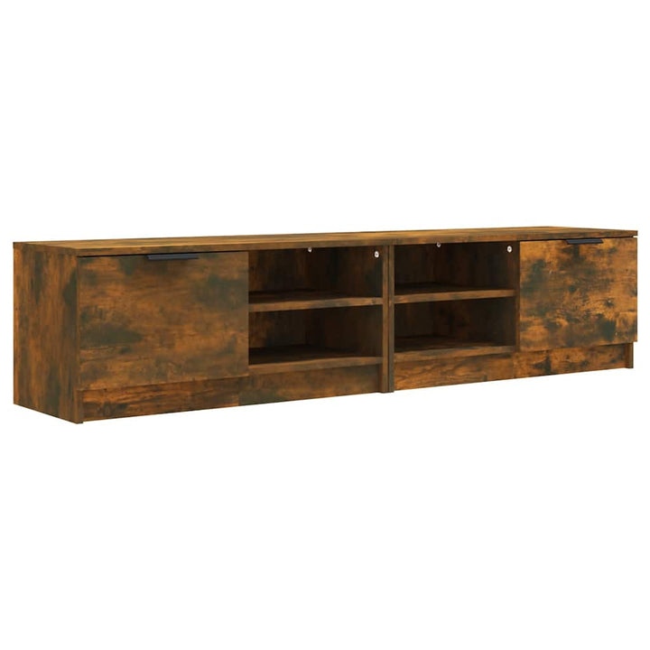 tv-borde 2 stk. 80x35x36,5 cm konstrueret træ røget egetræ