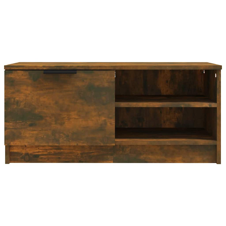tv-borde 2 stk. 80x35x36,5 cm konstrueret træ røget egetræ