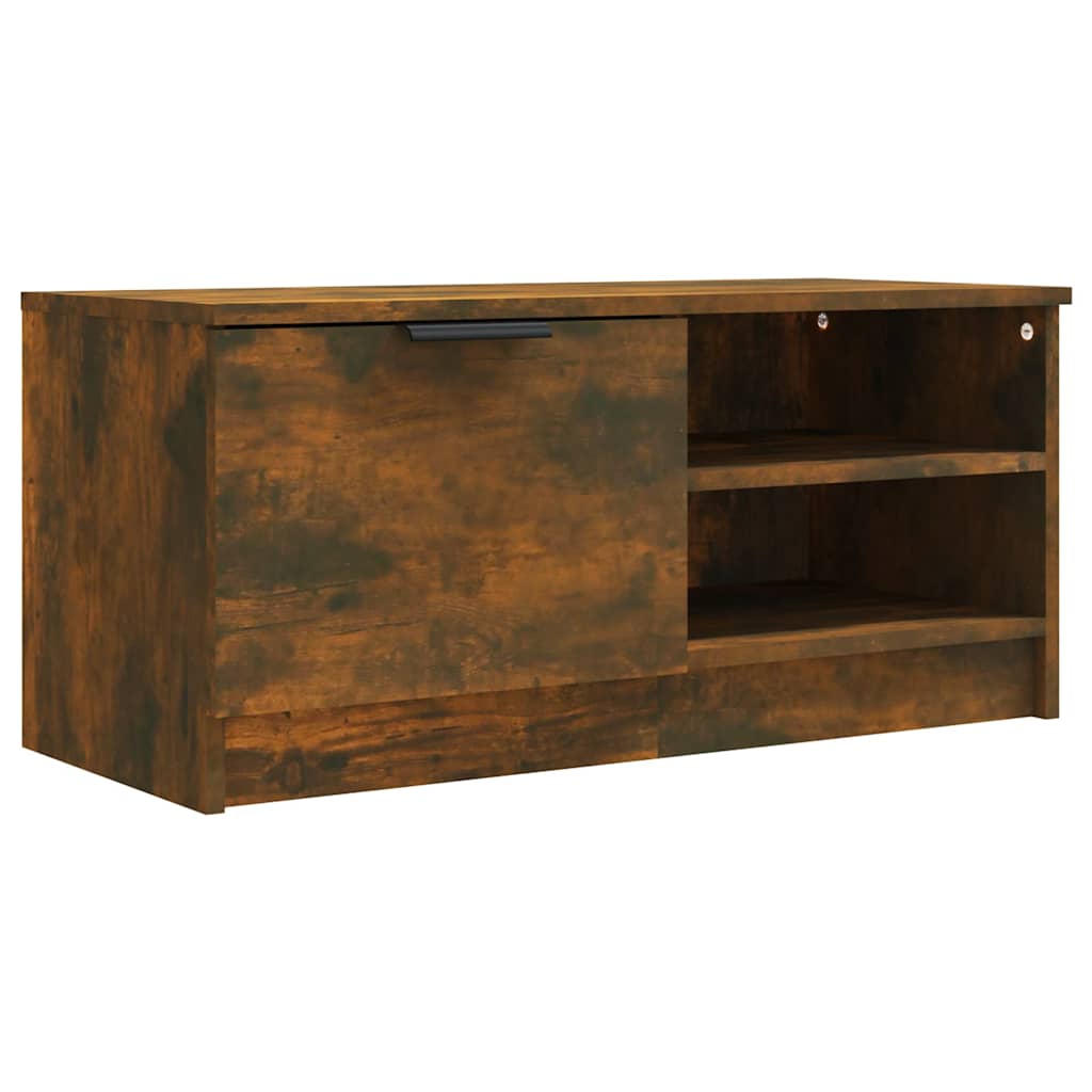 tv-borde 2 stk. 80x35x36,5 cm konstrueret træ røget egetræ