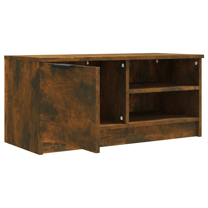 tv-borde 2 stk. 80x35x36,5 cm konstrueret træ røget egetræ