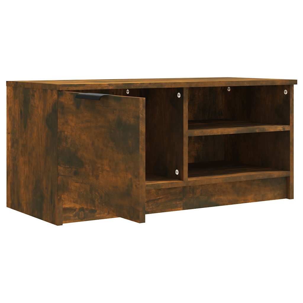 tv-borde 2 stk. 80x35x36,5 cm konstrueret træ røget egetræ