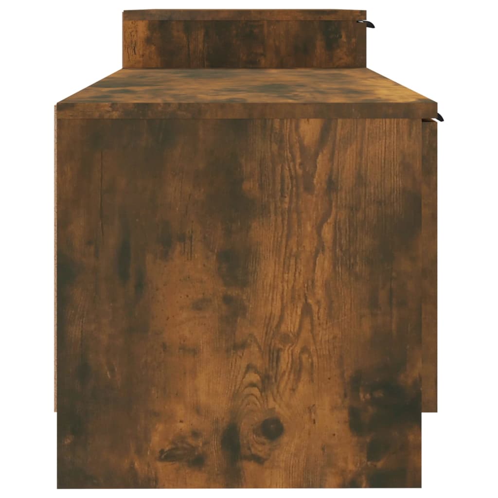 tv-bord 158,5x36x45 cm konstrueret træ røget egetræsfarve