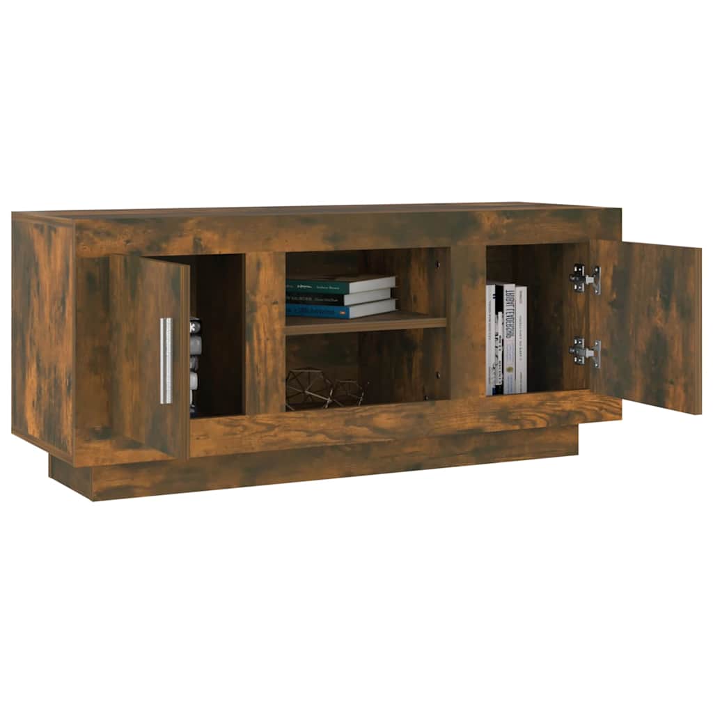 tv-bord 102x35x45 cm konstrueret træ røget egetræsfarve