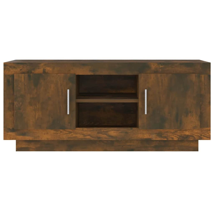 tv-bord 102x35x45 cm konstrueret træ røget egetræsfarve