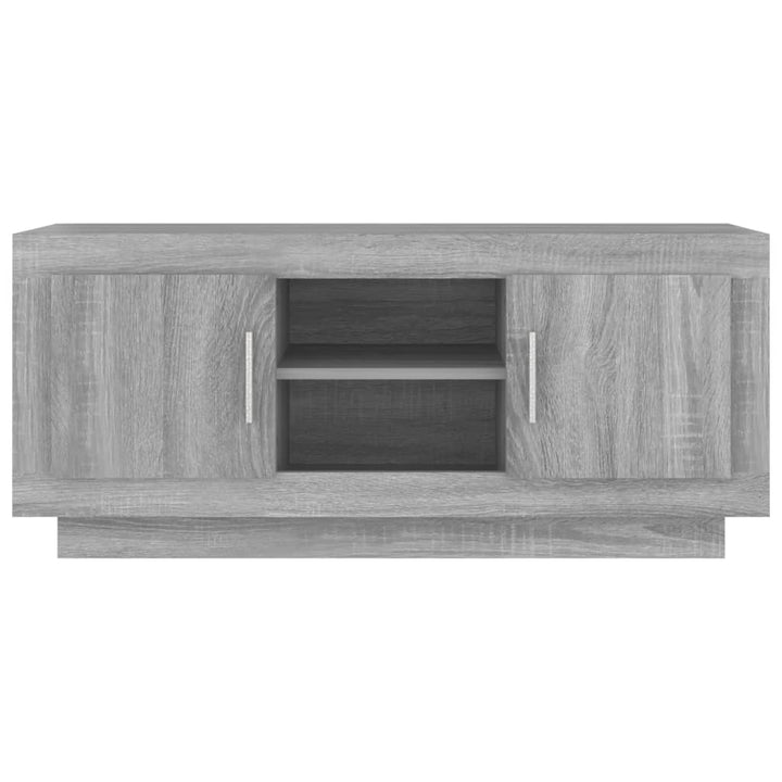 tv-bord 102x35x45 cm konstrueret træ grå sonoma-eg