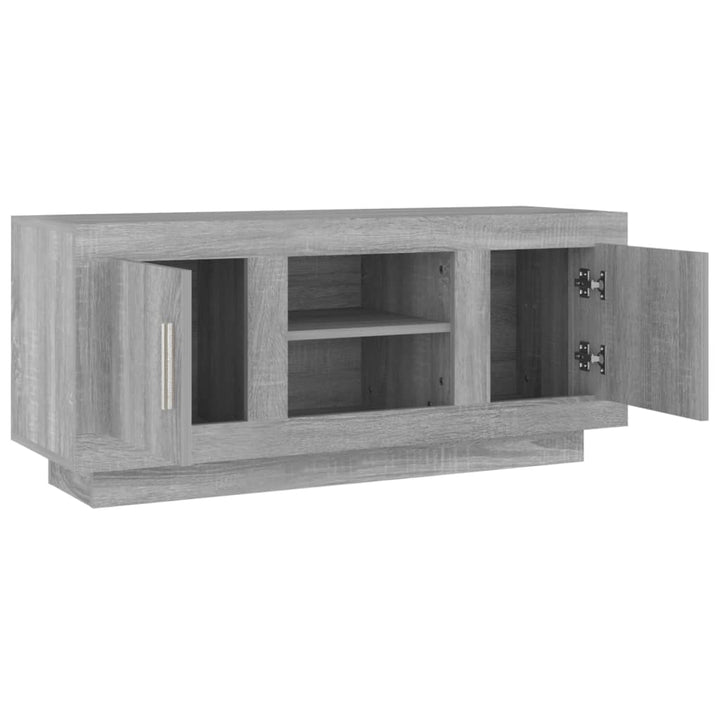tv-bord 102x35x45 cm konstrueret træ grå sonoma-eg