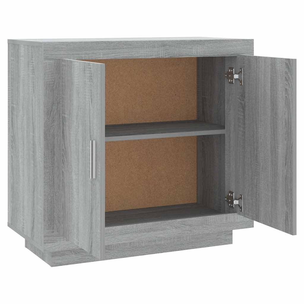 skænk 80x40x75 cm konstrueret træ grå egetræsfarve