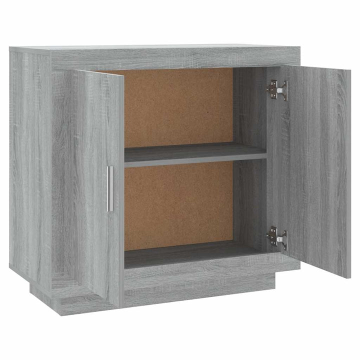 skænk 80x40x75 cm konstrueret træ grå egetræsfarve