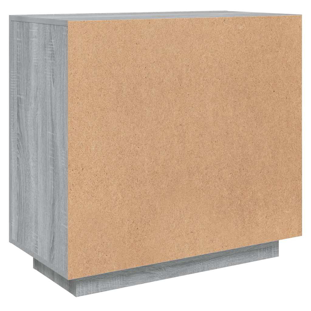 skænk 80x40x75 cm konstrueret træ grå egetræsfarve