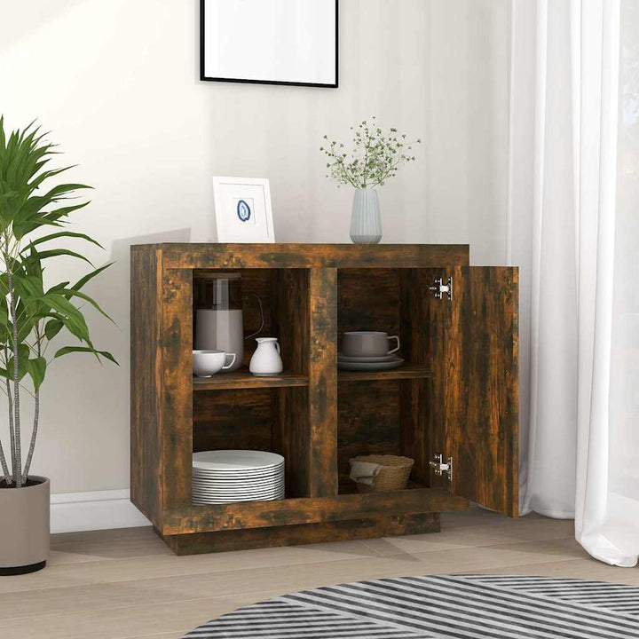 skænk 80x40x75 cm røget egetræsfinish