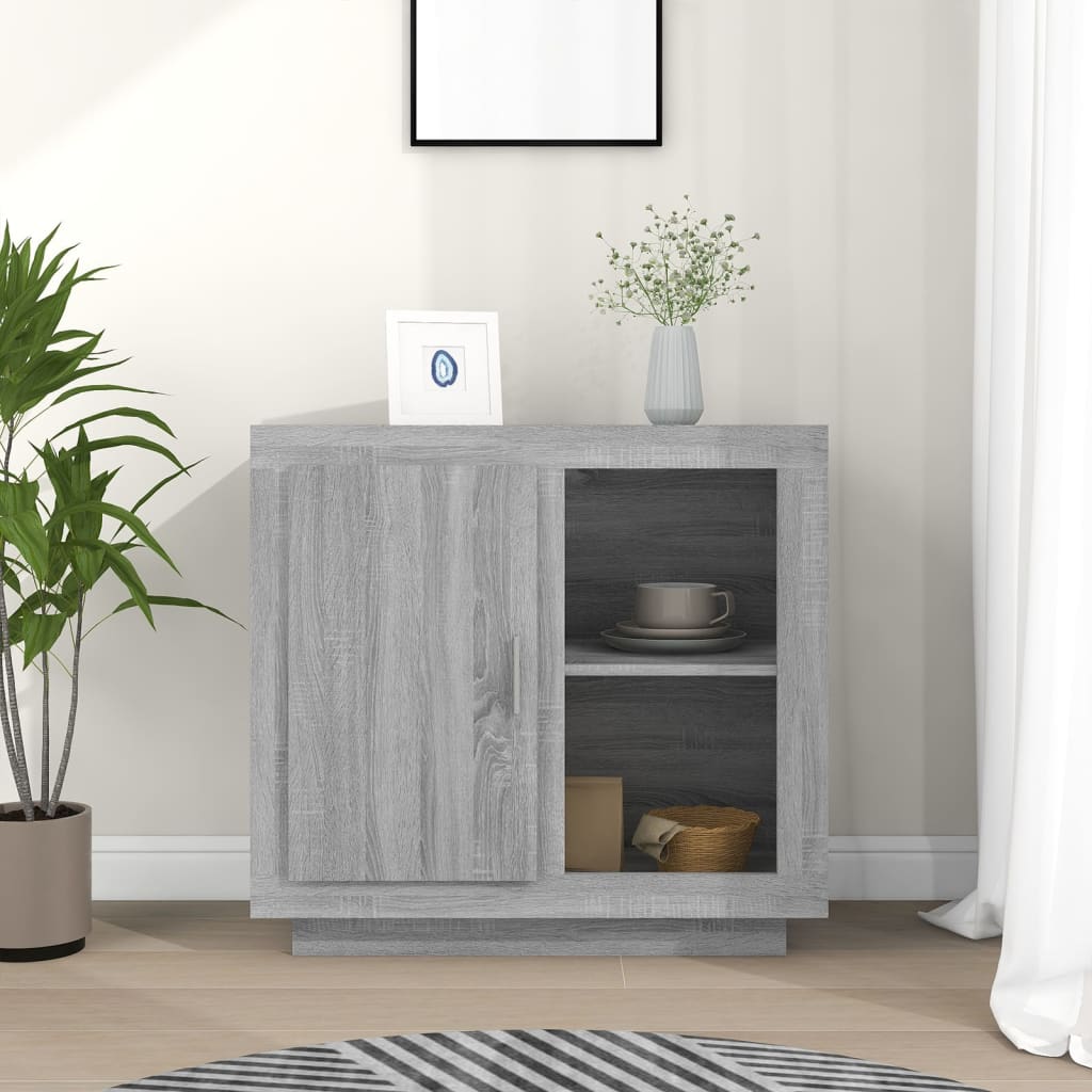 skænk 80x40x75 cm grå sonoma-eg