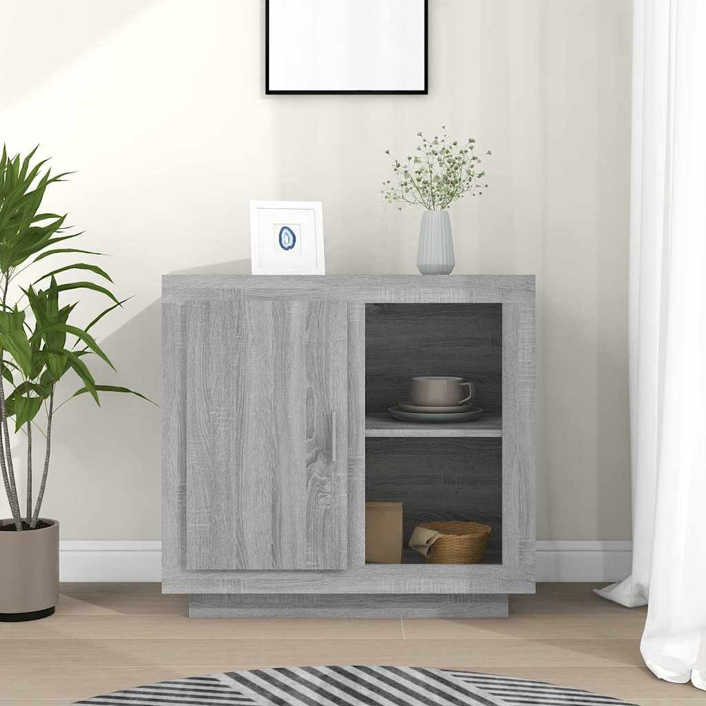 skænk 80x40x75 cm grå sonoma-eg
