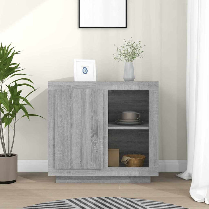 skænk 80x40x75 cm grå sonoma-eg