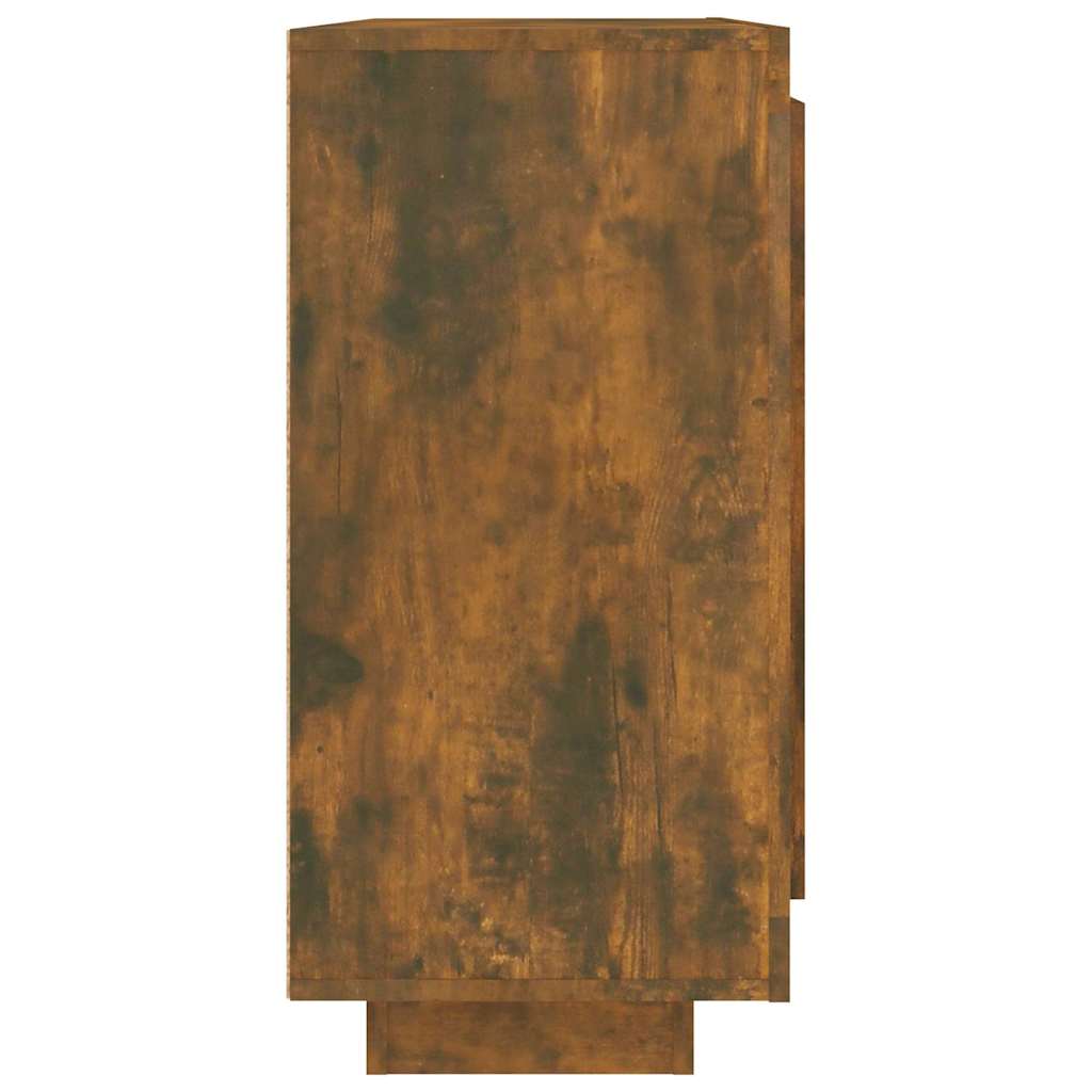skænk 92x35x75 cm konstrueret træ røget egetræsfarve