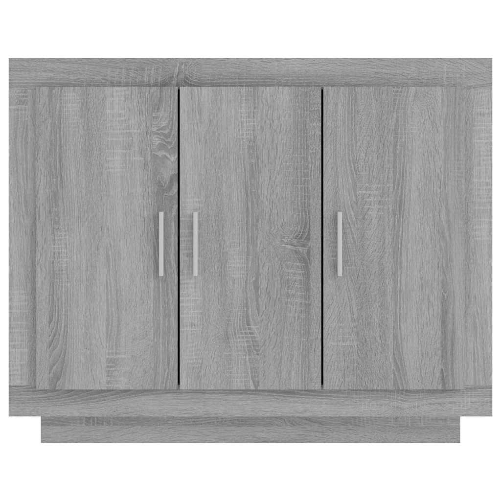 skænk 92x35x75 cm konstrueret træ grå sonoma-eg