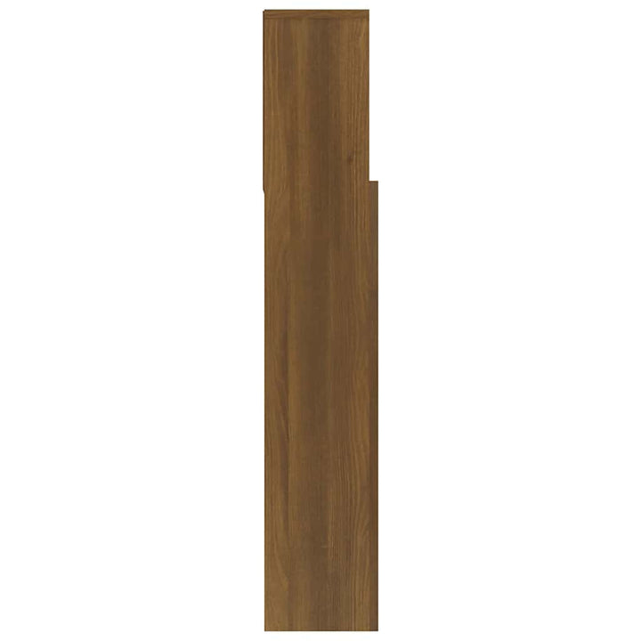 sengegavl med opbevaring 120x19x103,5 cm brun egetræsfarve