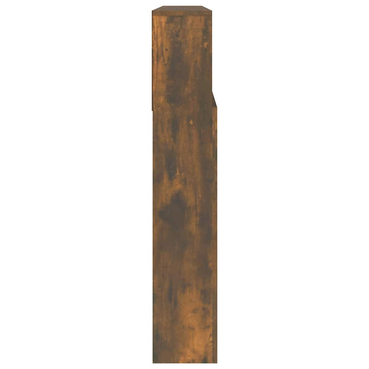 sengegavl med opbevaring 220x19x103,5 cm røget egetræsfarve