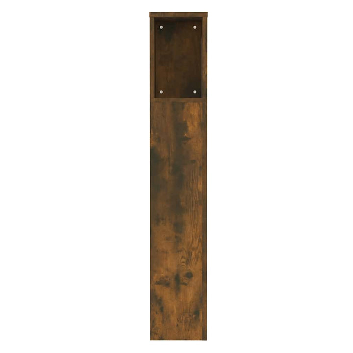 sengegavl med opbevaring 100x18,5x102,5 cm røget egetræsfarve