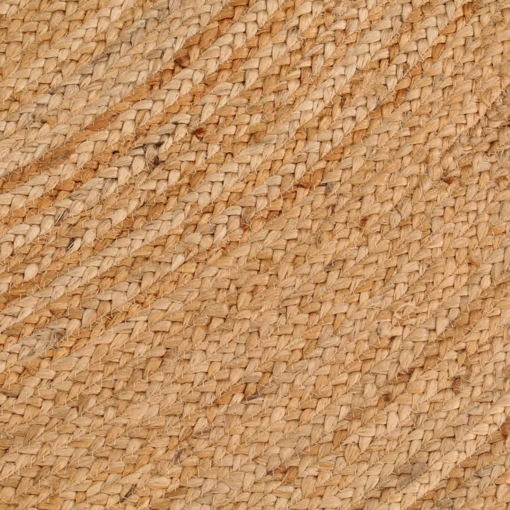 gulvtæppe 180 cm flettet jute rundt