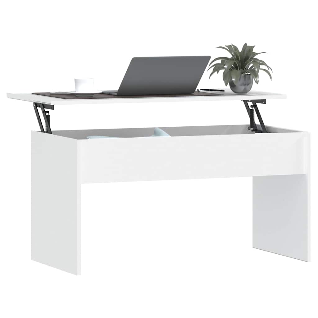 sofabord 102x50,5x52,5 cm konstrueret træ hvid