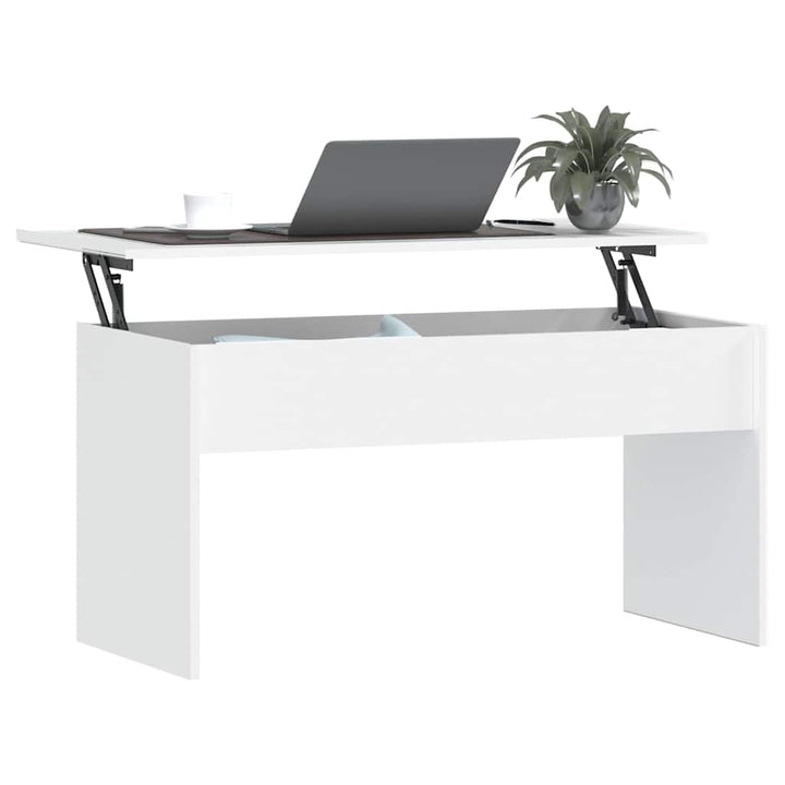 sofabord 102x50,5x52,5 cm konstrueret træ hvid