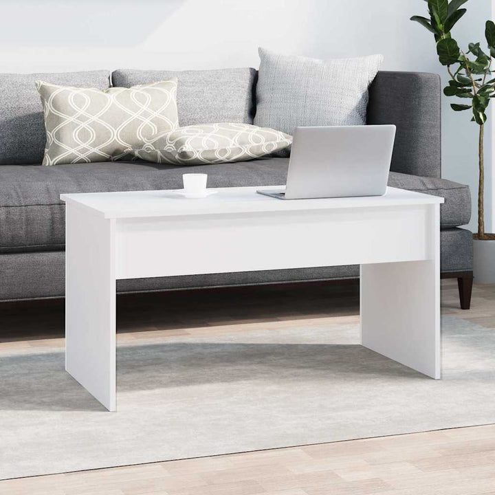 sofabord 102x50,5x52,5 cm konstrueret træ hvid