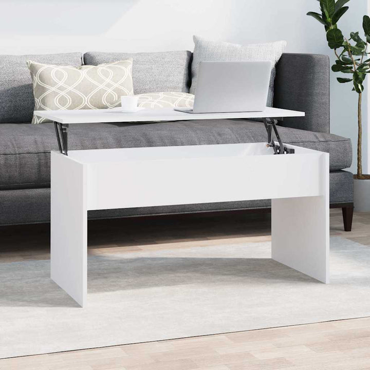 sofabord 102x50,5x52,5 cm konstrueret træ hvid