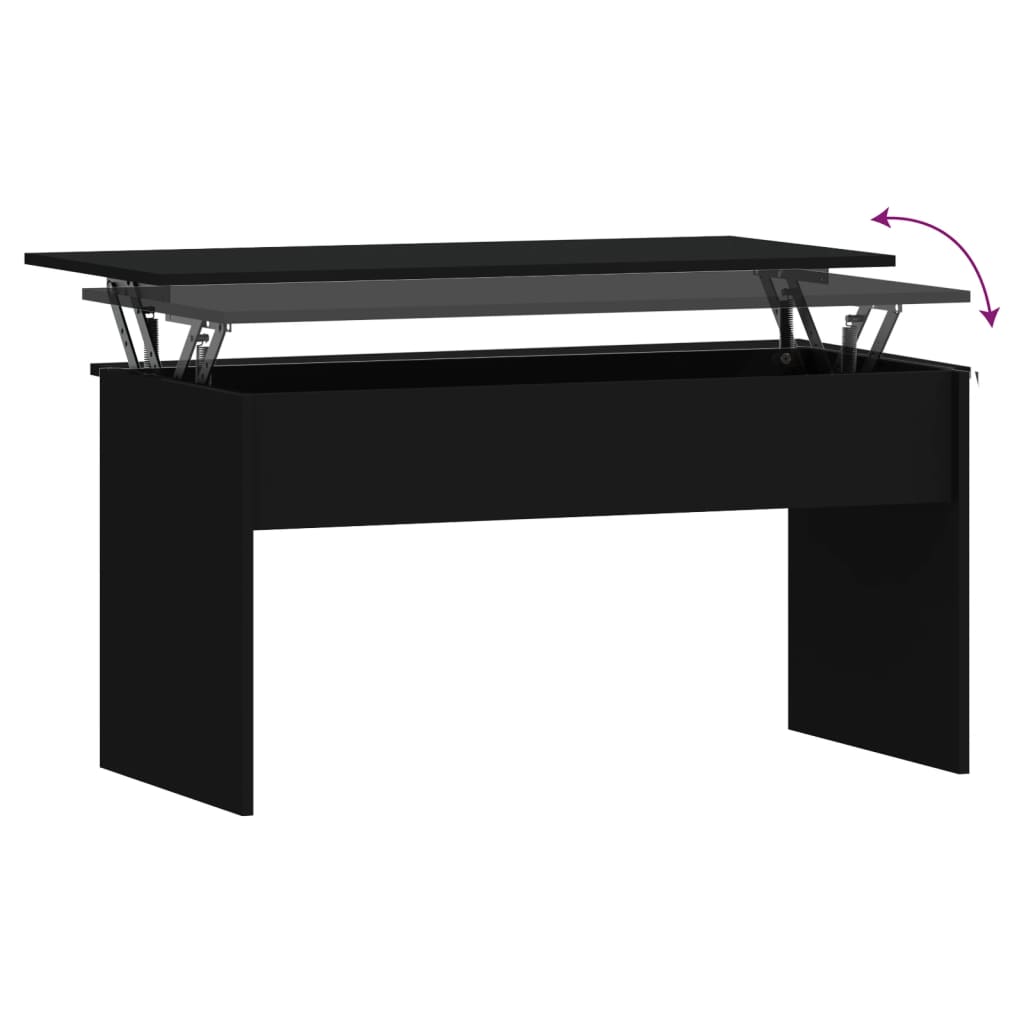 sofabord 102x50,5x52,5 cm konstrueret træ sort