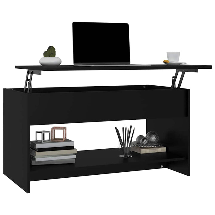 sofabord 102x50x52,5 cm konstrueret træ sort