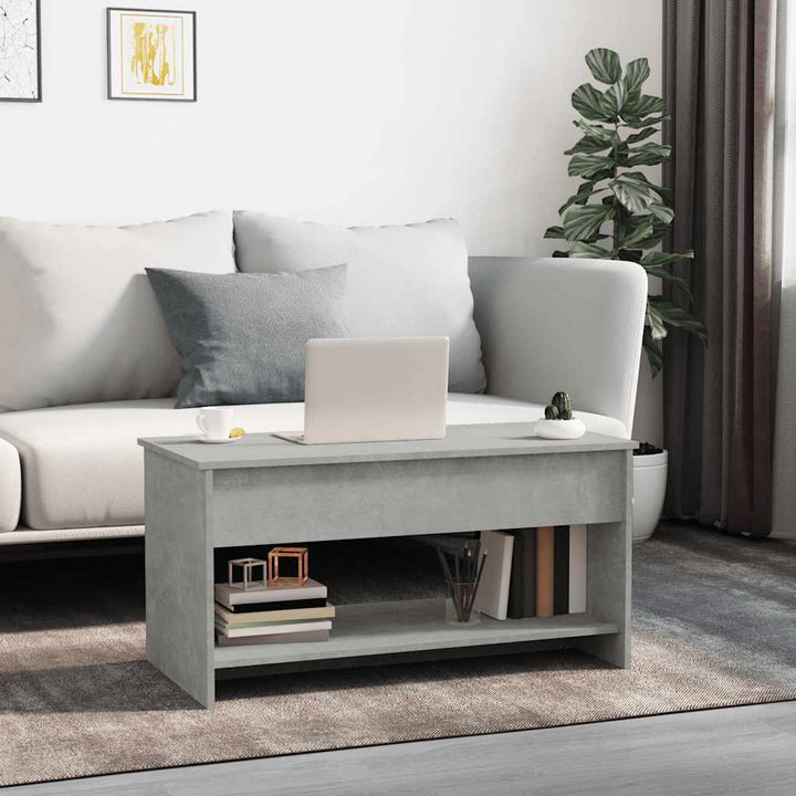 sofabord 102x50x52,5 cm konstrueret træ betongrå