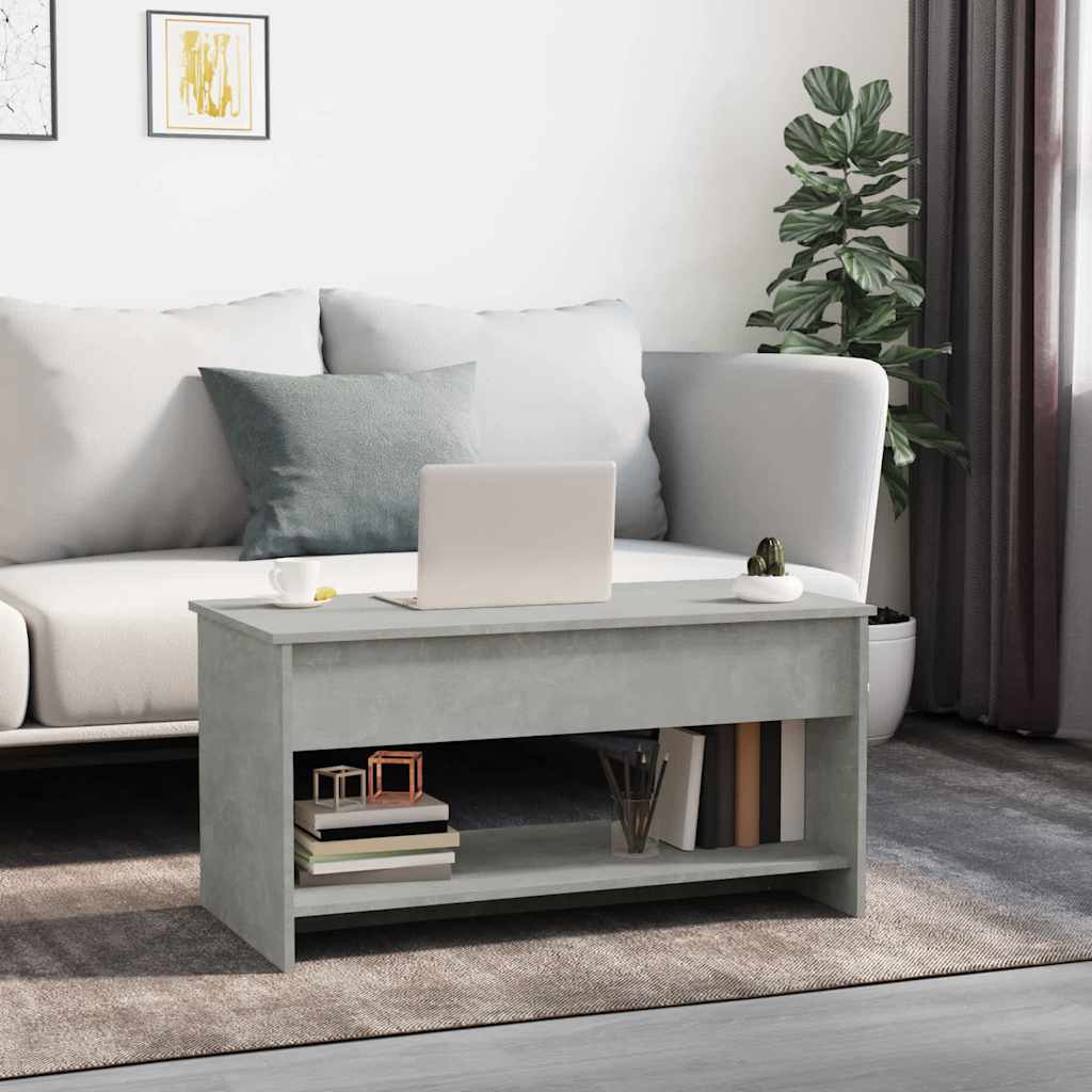 sofabord 102x50x52,5 cm konstrueret træ betongrå