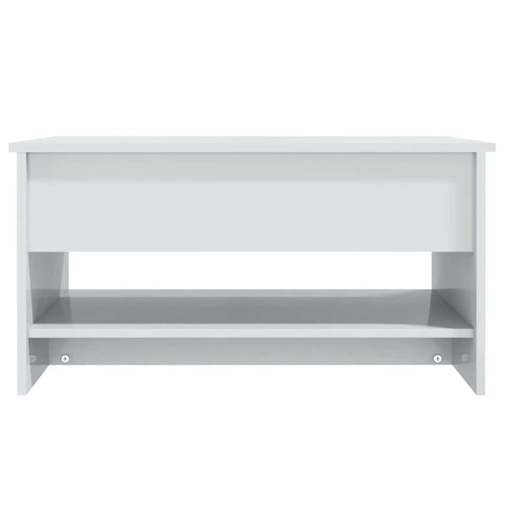 sofabord 80x50x40 cm konstrueret træ hvid højglans