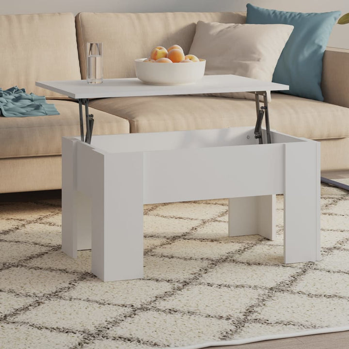 sofabord 79x49x41 cm konstrueret træ hvid