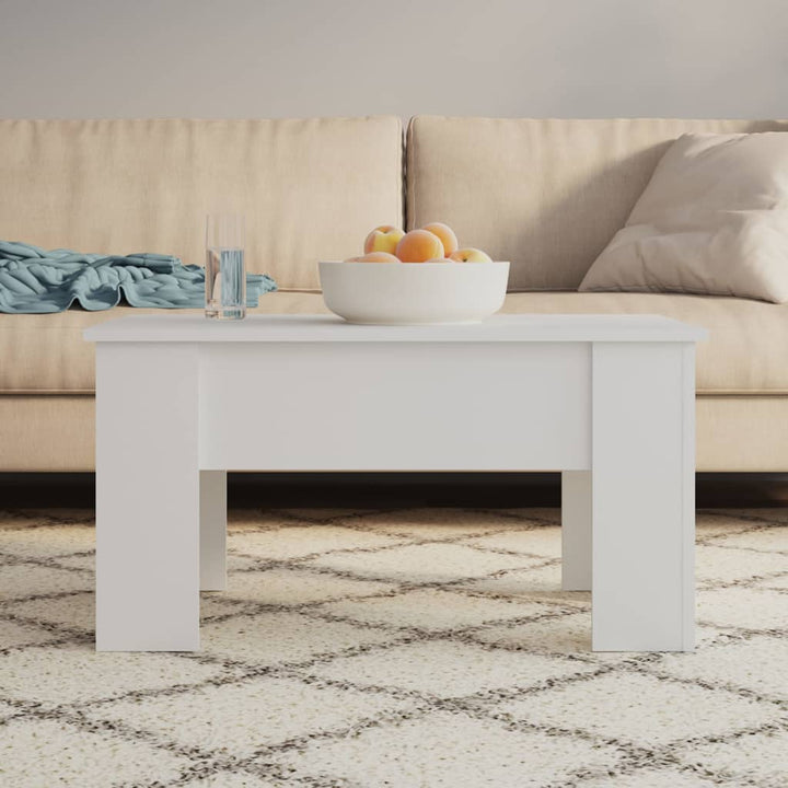 sofabord 79x49x41 cm konstrueret træ hvid