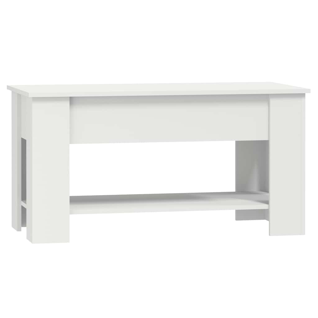 sofabord 101x49x52 cm konstrueret træ hvid