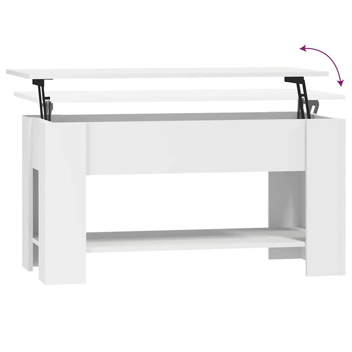 sofabord 101x49x52 cm konstrueret træ hvid