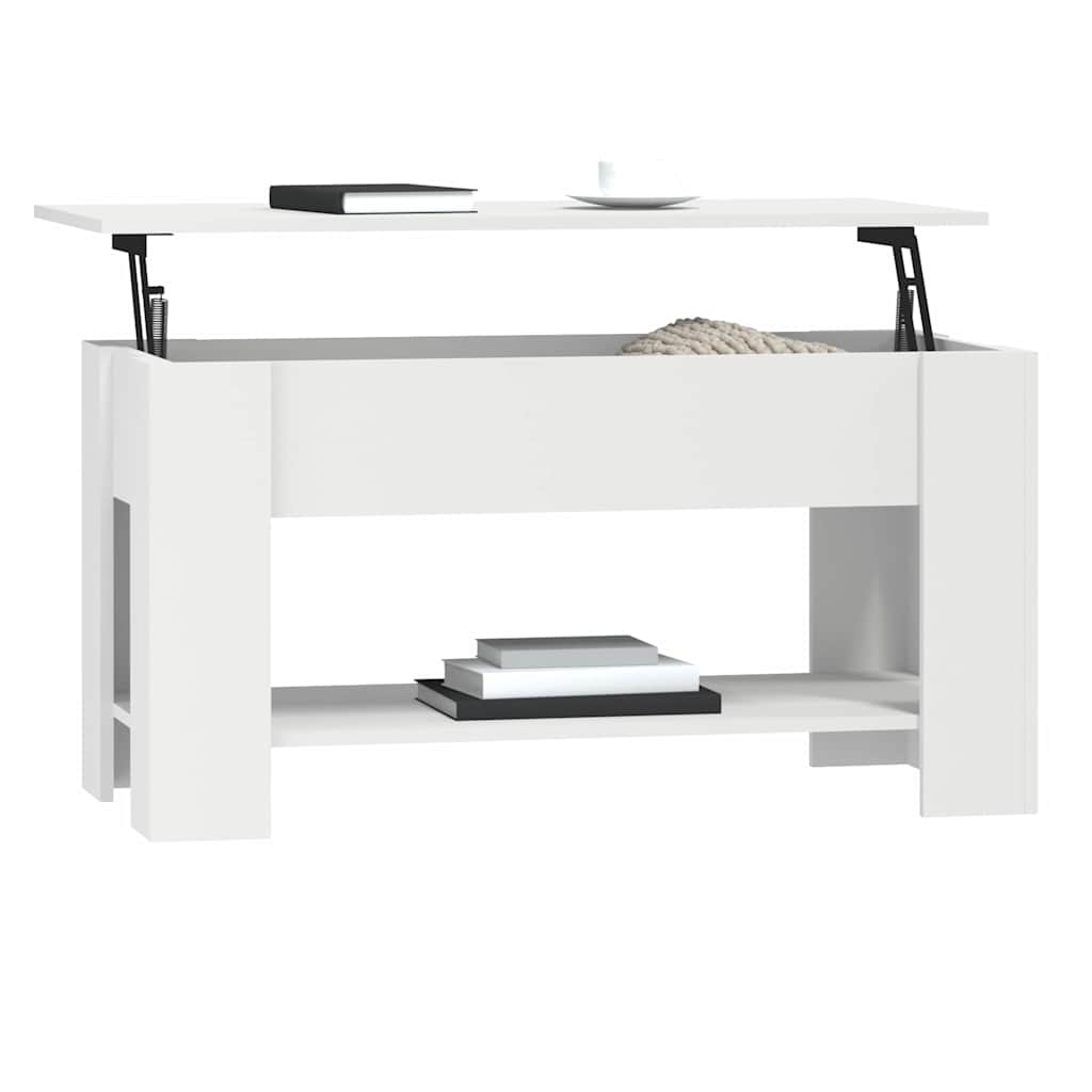 sofabord 101x49x52 cm konstrueret træ hvid