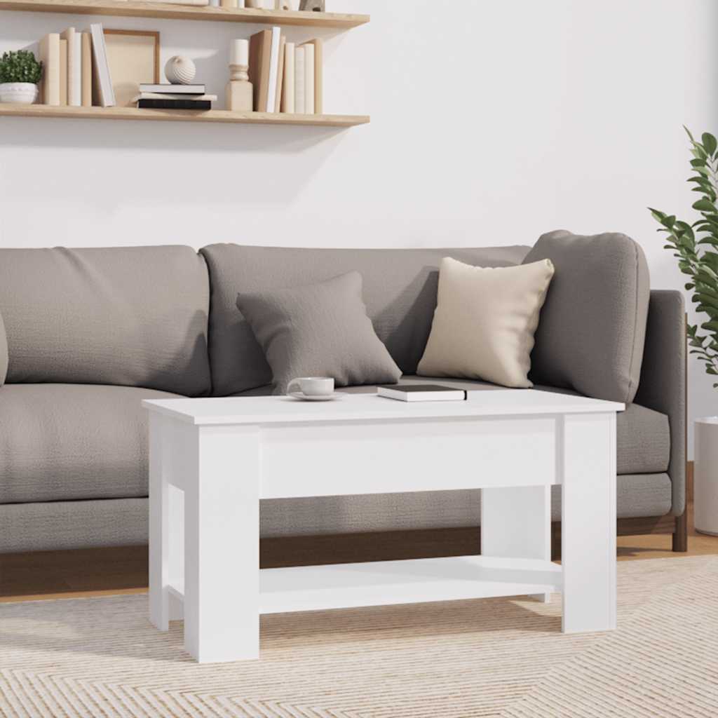 sofabord 101x49x52 cm konstrueret træ hvid