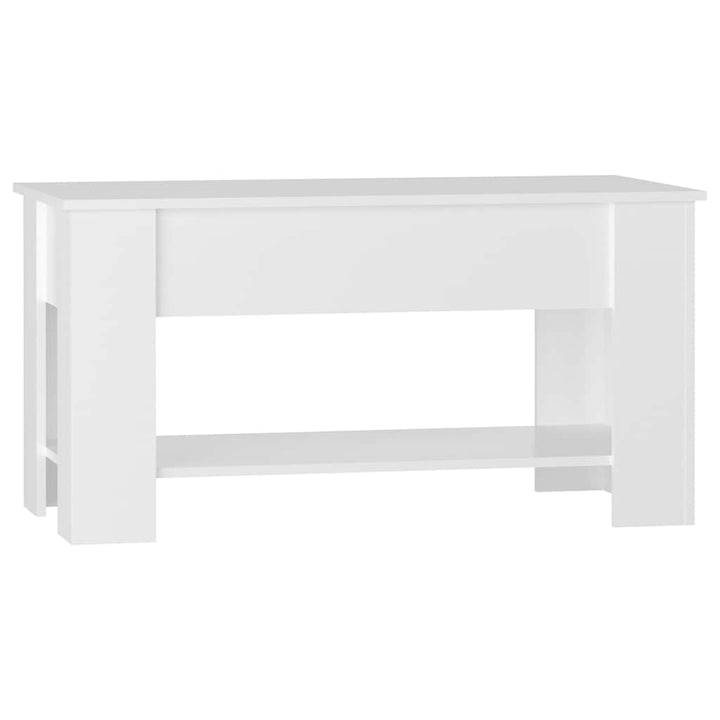 sofabord 101x49x52 cm konstrueret træ hvid højglans