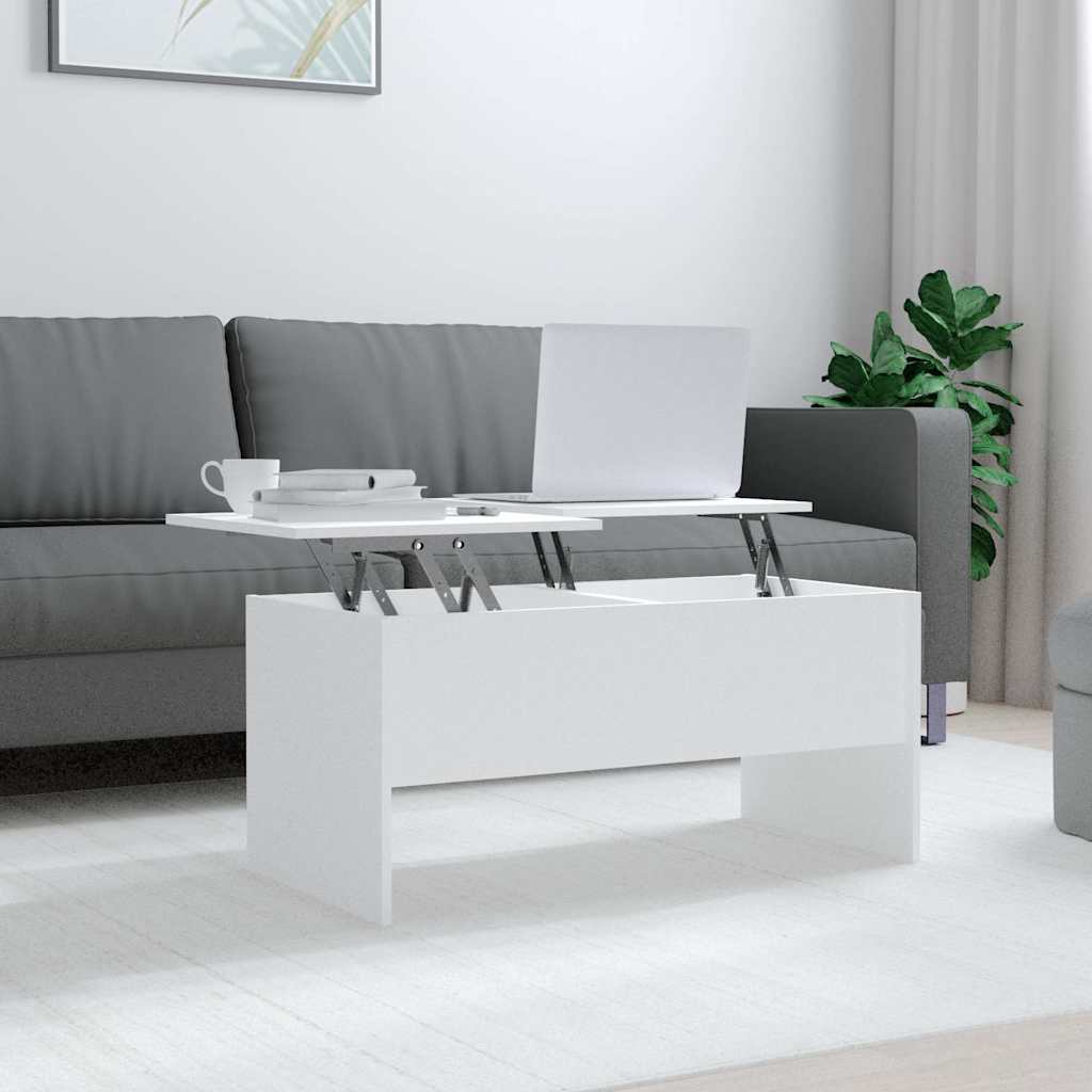 sofabord 102x50,5x46,5 cm konstrueret træ hvid