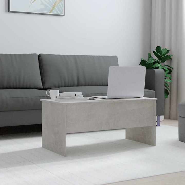 sofabord 102x50,5x46,5 cm konstrueret træ betongrå
