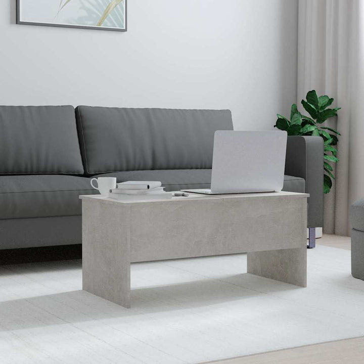 sofabord 102x50,5x46,5 cm konstrueret træ betongrå