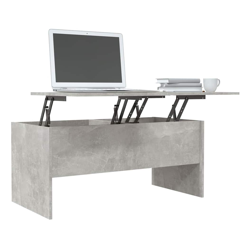 sofabord 102x50,5x46,5 cm konstrueret træ betongrå