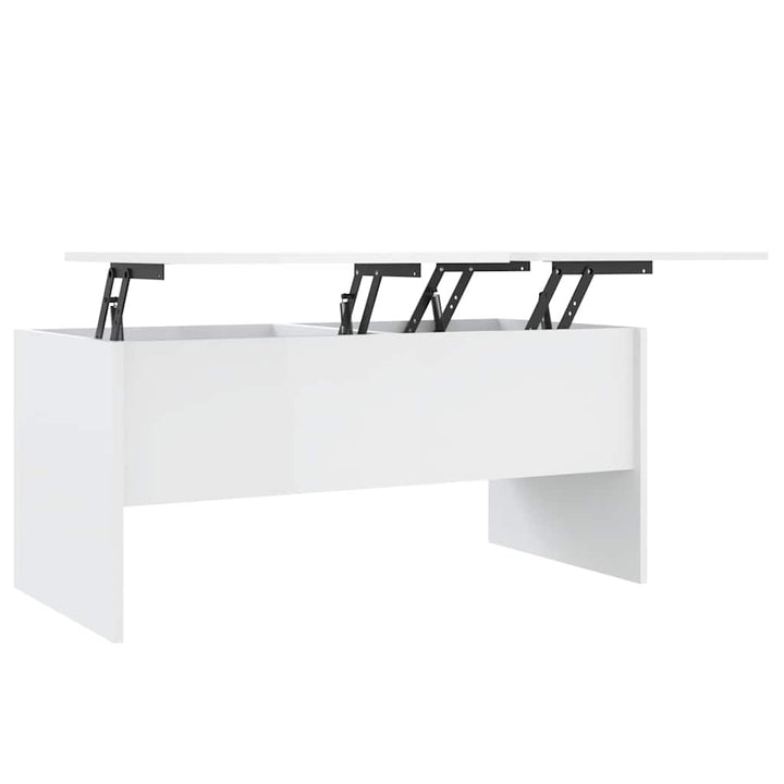 sofabord 102x50,5x46,5 cm konstrueret træ hvid højglans